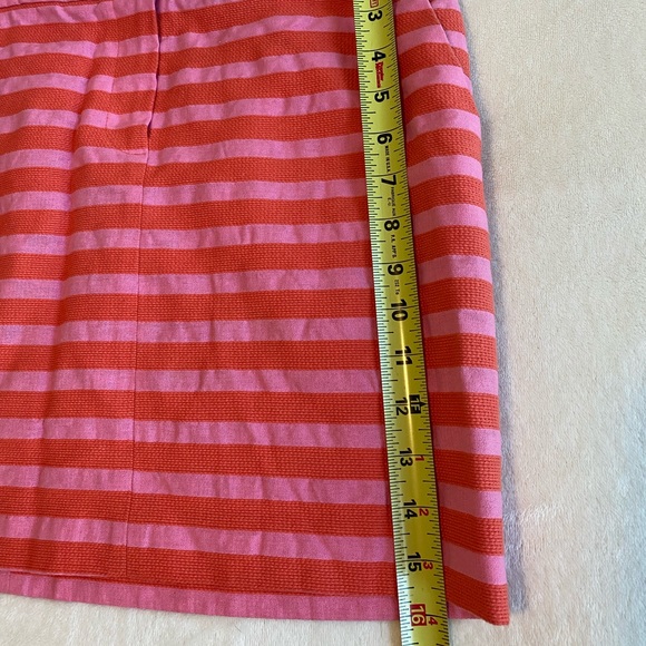 J.Crew Womens Pink and Red Striped Mini Skirt Size 8 - Picture 7 of 11